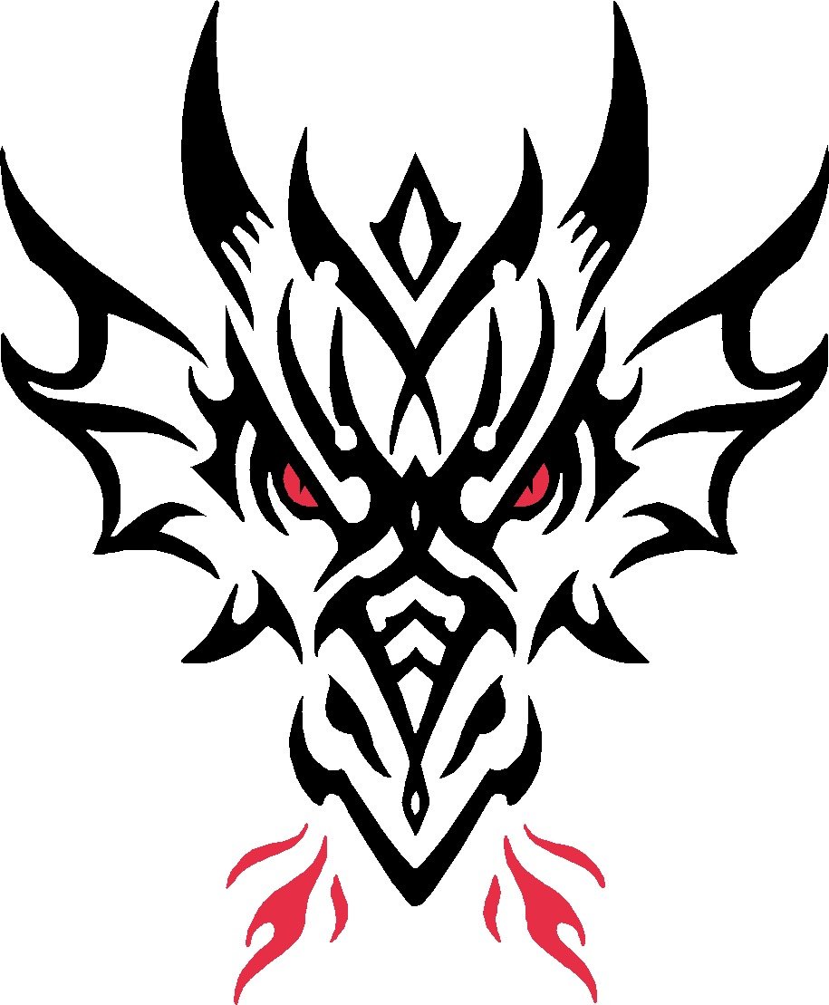 Tribal Dragon Car Camper Van Truck Window Stickers #15