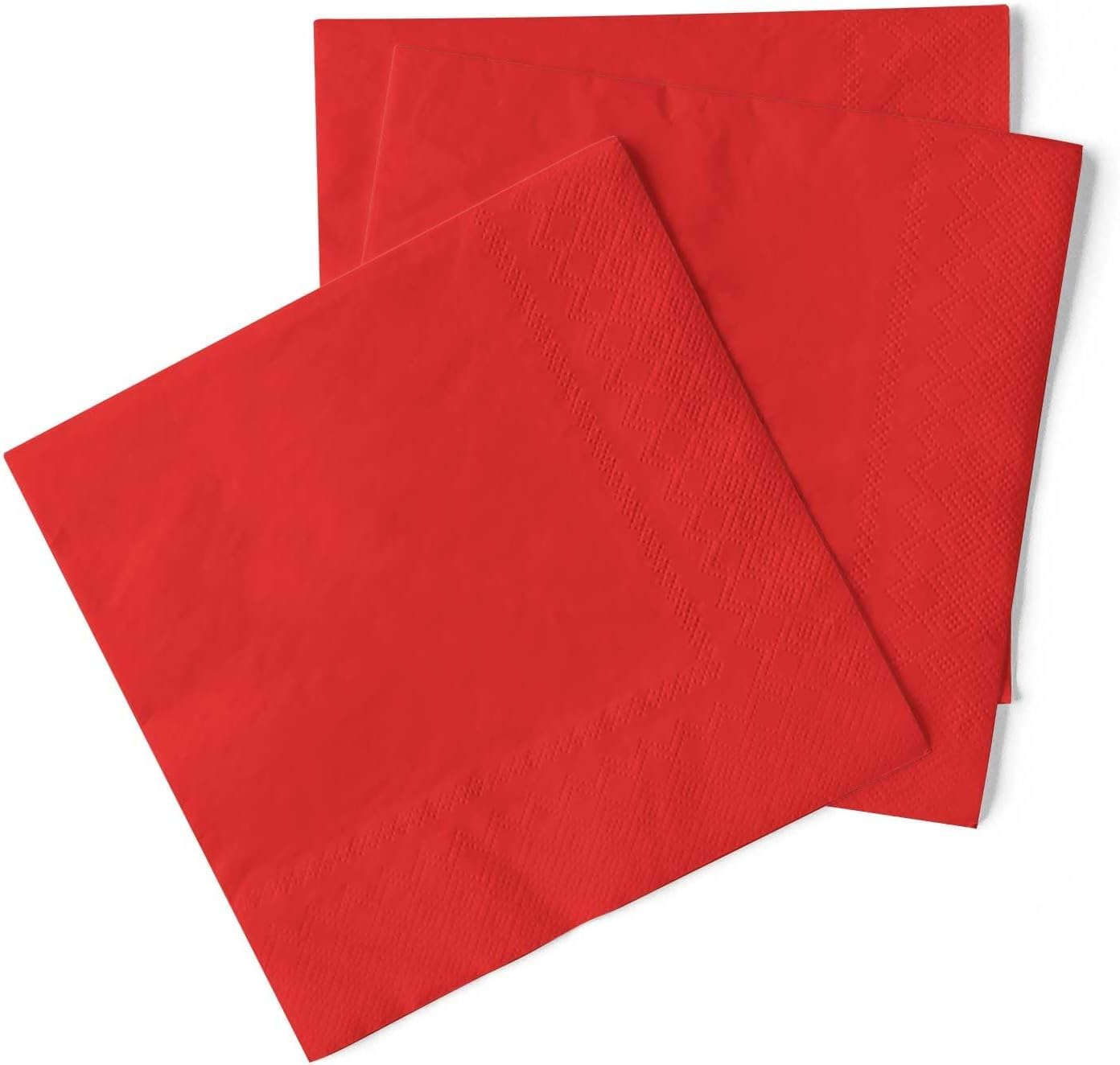 PRP Creation Paper Napkins for Birthday Wedding Anniversary Party Tissue Paper Napkins 2 Ply Pack of 20 (Red)