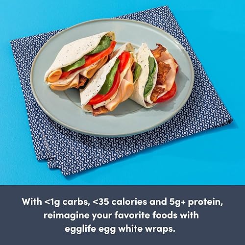 Miniatura 6 de egglife Envolturas de clara de huevo, Everything Bagel, envolturas de clara de huevo, 36 envolturas totales (6-6 paquetes), sin gluten, sin lácteos,