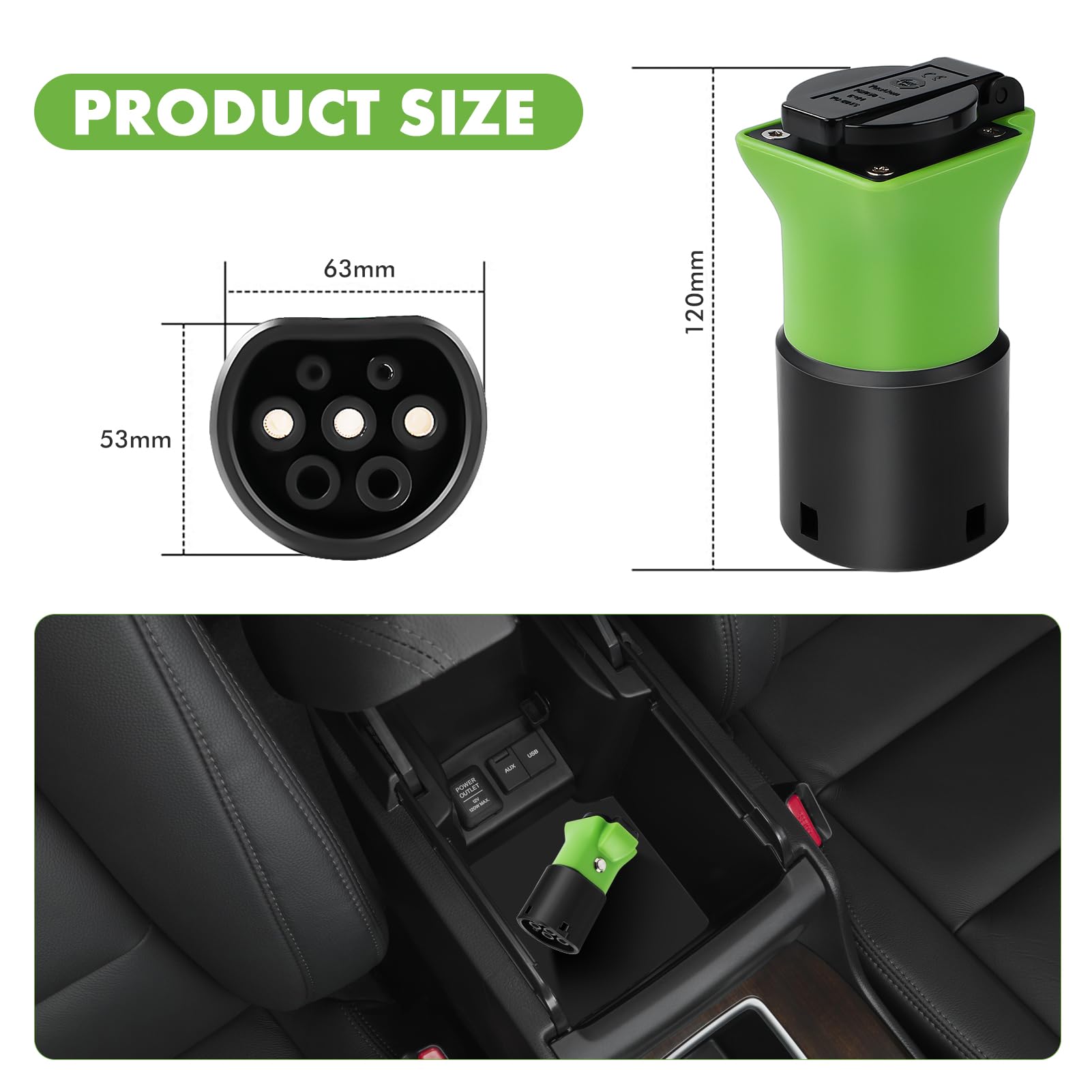 V2L Adapter für Kia & Hyundai EV, 3.5KW 16A 220V Adapter von Fahrzeug zu Last, IP54 Wasserdicht EV Ladegerät Typ2 Entladegerät Nur Kompatibel mit IONIQ 5 IONIQ 6 NIRO EV Kona EV and Kia EV6