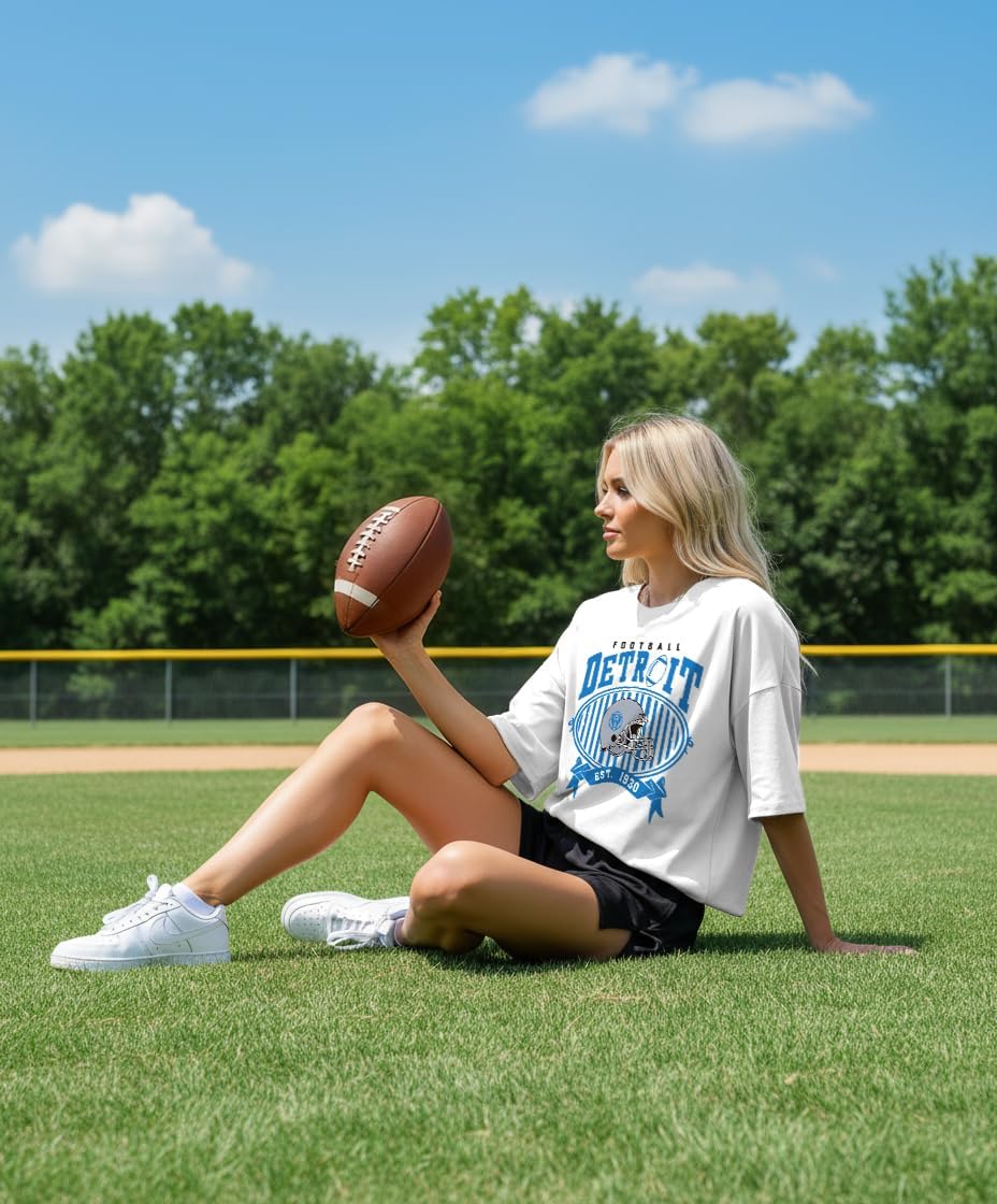 Football Shirts for Women Oversized Football Team Fan Tshirts Game Day Tee Tops Casual Sport Outfits - Image 4