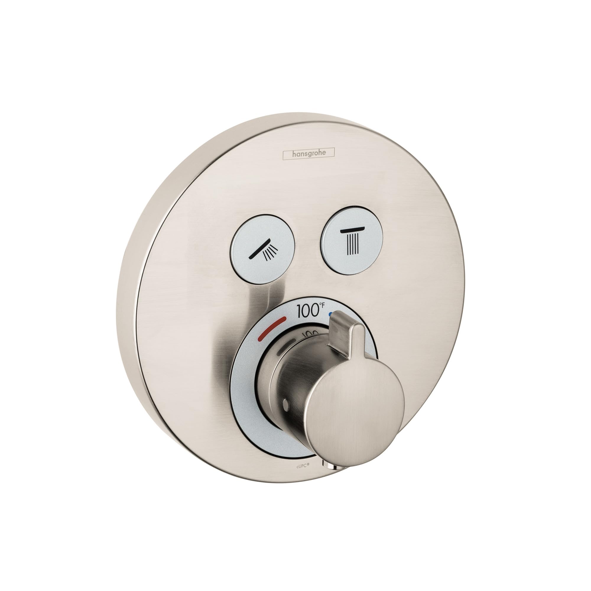 Hansgrohe ShowerSelect S Thermostatic Shower Valve Trim in Brushed Nickel