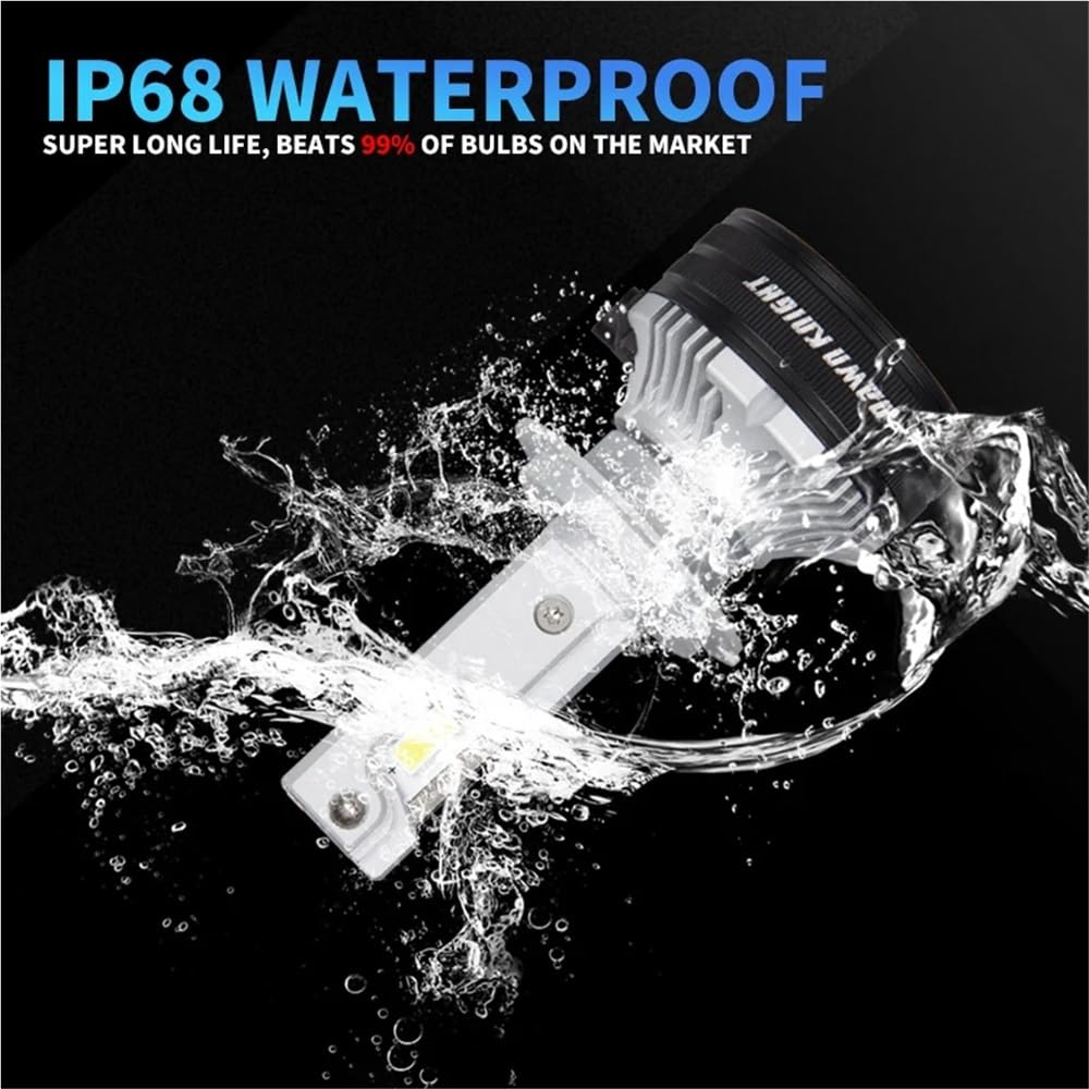 K7C 4300K ​​H7 H4 H11 Lampa LED 3 miedziane rurki LED do samochodu H1 HB3 9005 HB4 9006 12V żarówka LED do reflektorów(6000K,110W_H11)