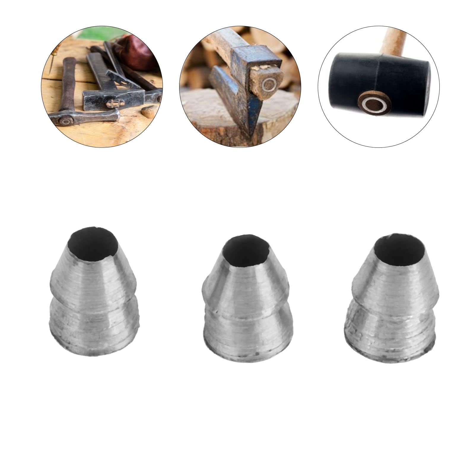 20 Piezas Cuñas de Mango Redondo de Acero para Martillo Hacha y Herramientas de Carpintería Diámetro 10 mm (Diámetro 10 mm / 0,39 pulg.)