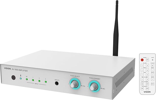 Vision AV-1800 amplificatore audio Casa Con cavo senza cavo Bianco Vision AV-1800 amplificatore audio Casa Con cavo senza cavo Bianco