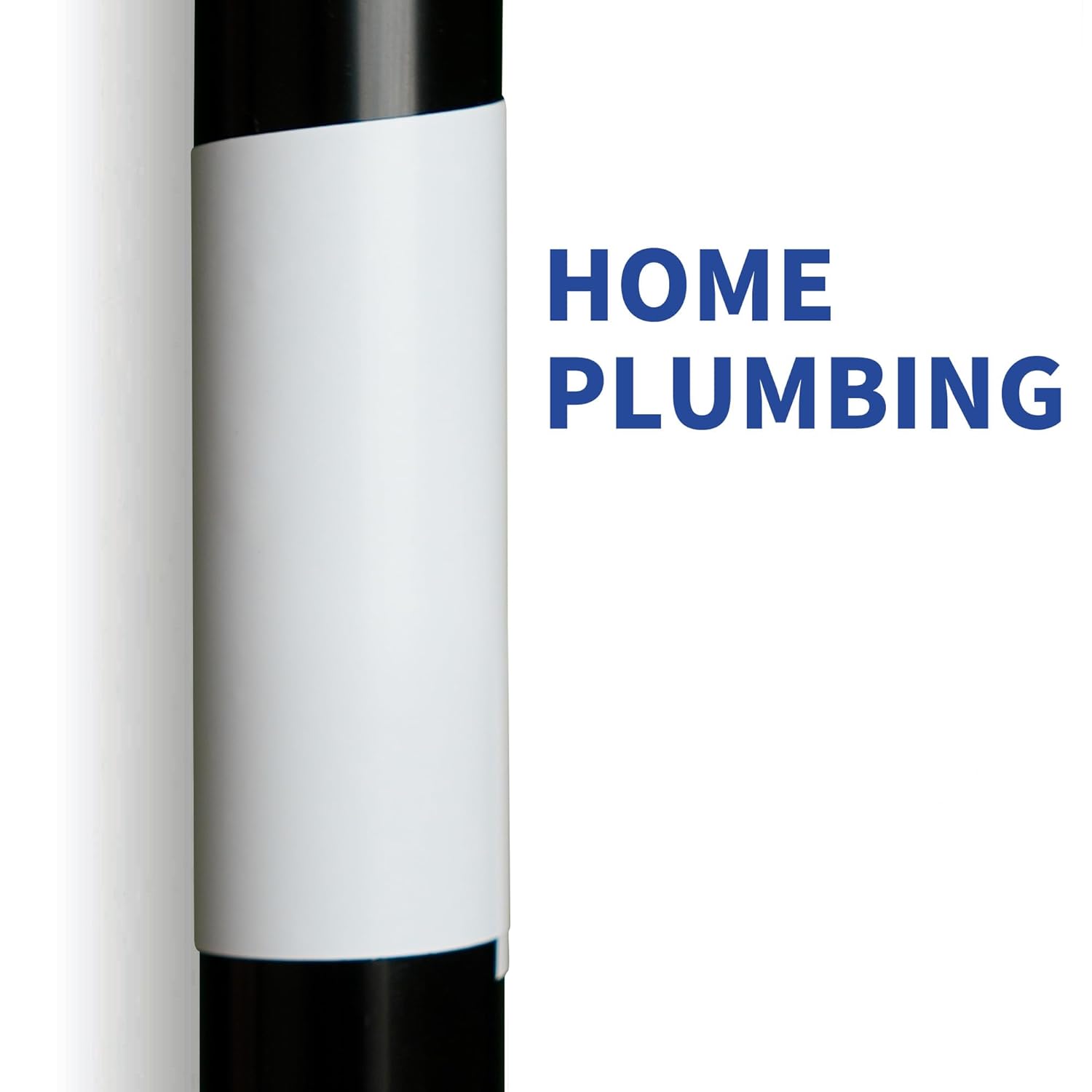 TAPEBEAR White Black Corrosion Protection Pipe Tape 4Inch x 33Yard, Pipe Wrap Tape for Drain Pipe, Metal Electrical Outdoor Underground Pipe