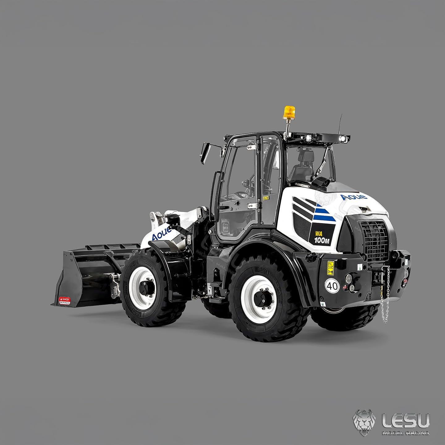 RTR LESU 1/14 Hydraulic Remote Control Loader Aoue WA100M-8 4 * 4 Metal RC Loading Machine Axle Lock Sound Light Quick Coupler Hobby Grade Model for Ages 14+