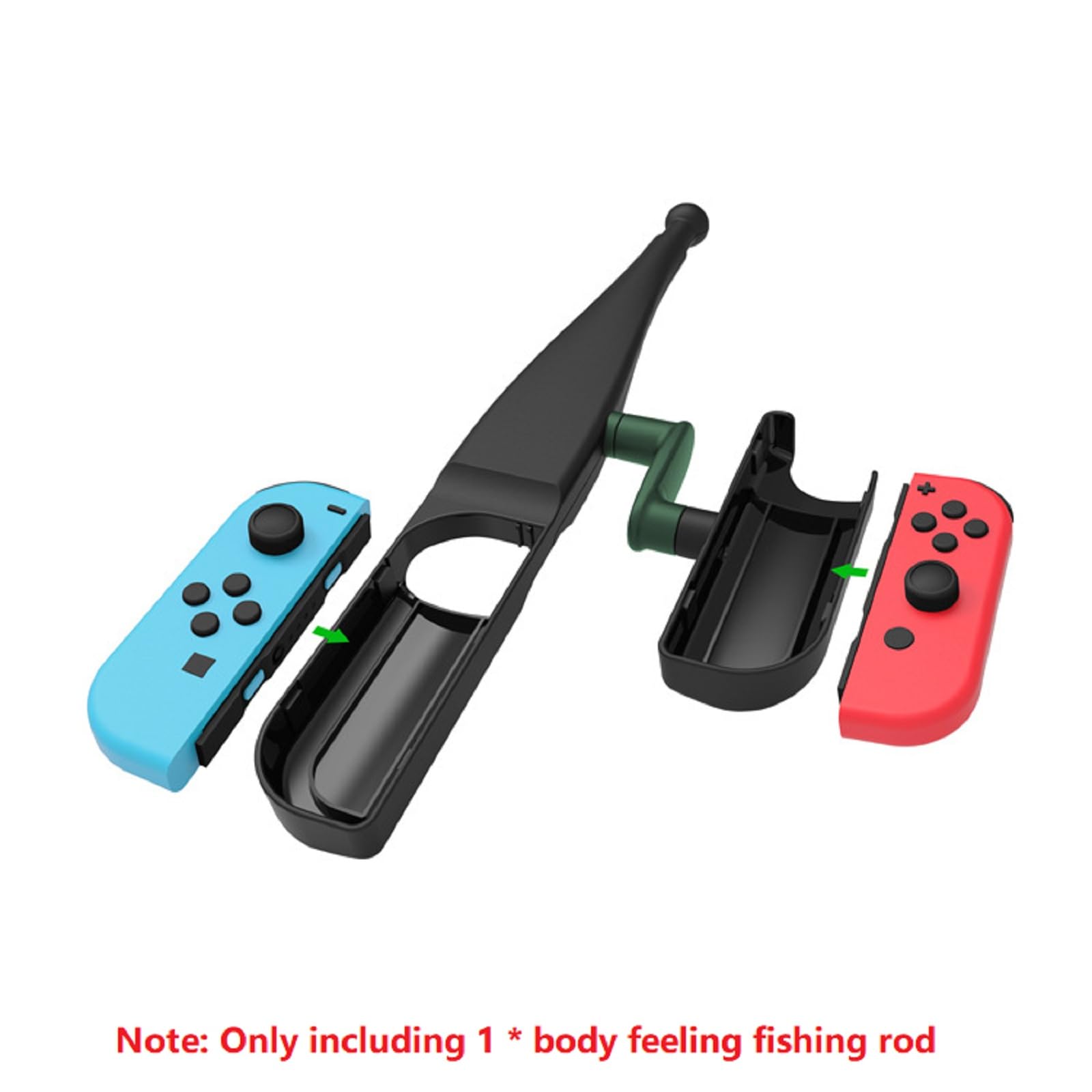 ZEZEFUFU Impugnatura per canna da pesca per interruttore NS per console Joy-Con Accessori per controller di gioco