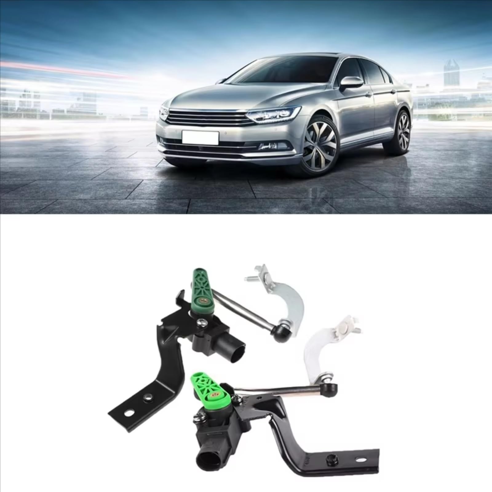 Sensor de Nivel de Faros Delanteros Compatible con VW Passat B8 2014 2015 2016 2017 2018 5Q0412522C 5Q0412521C (un par)