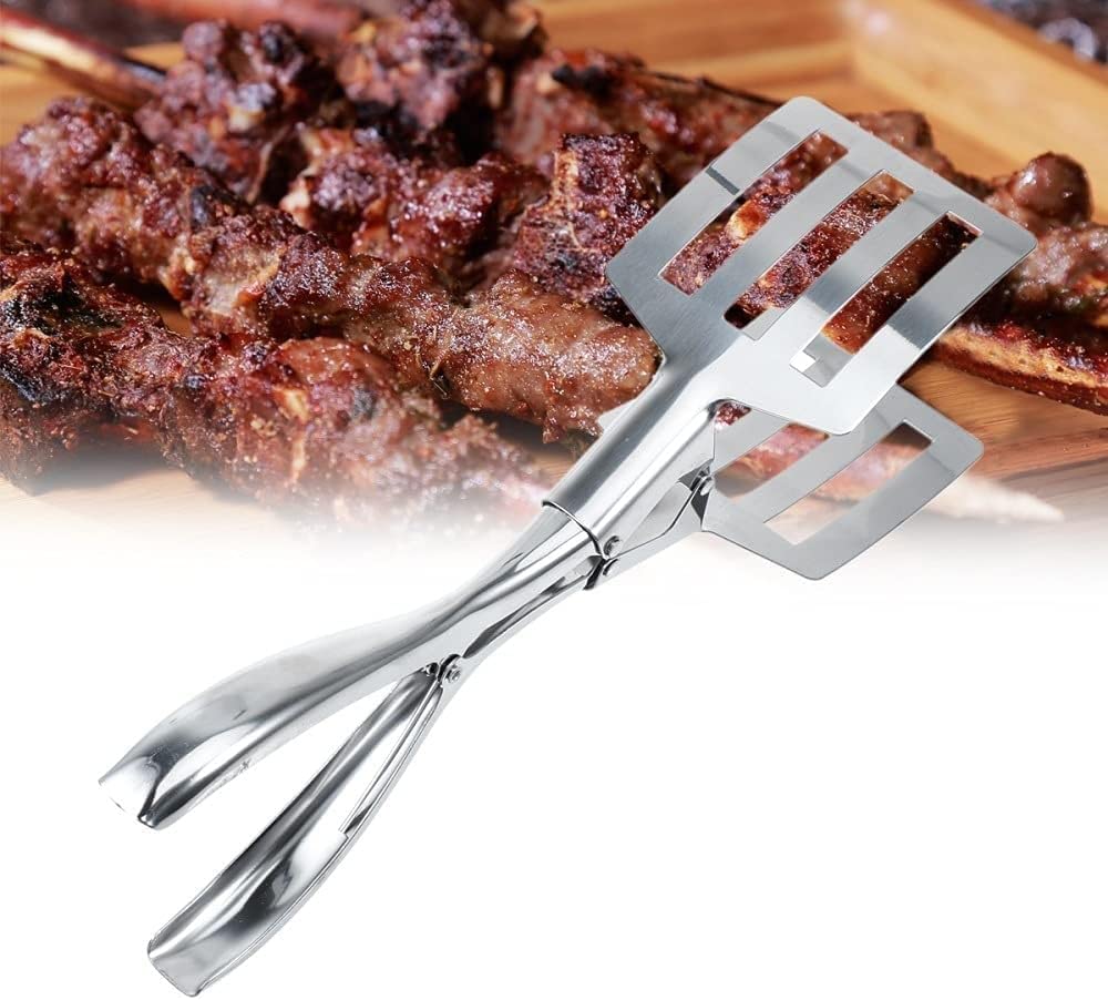 Pinzas de cocina, Pinzas grandes de acero inoxidable for cocinar, 1 pieza, multifunción, for pan, for servir comida en la cocina, for barbacoa
