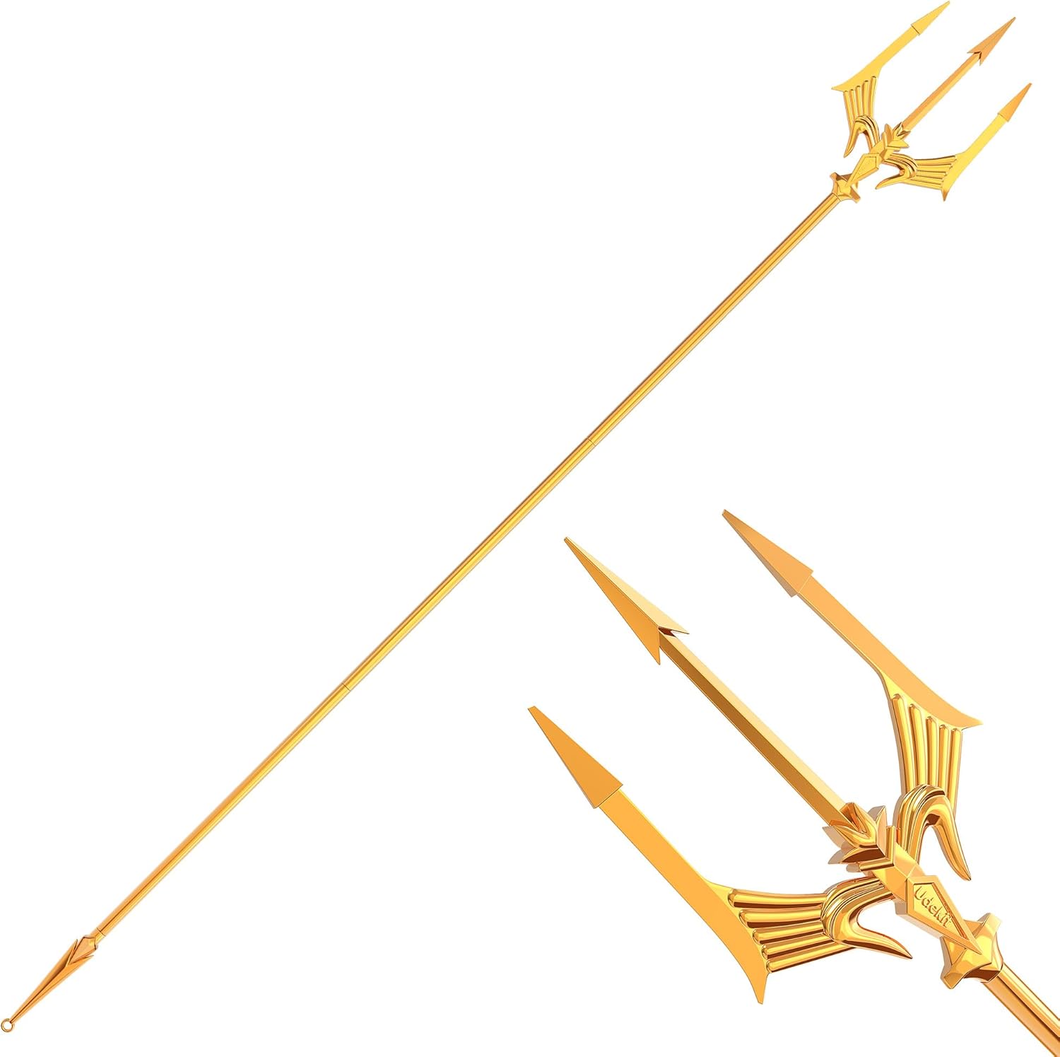 Metal Trident Spear 78 Inches Adjustable Length Cosplay Costume 3-Pronged Poseidon Weapon for Adult Women Men Halloween