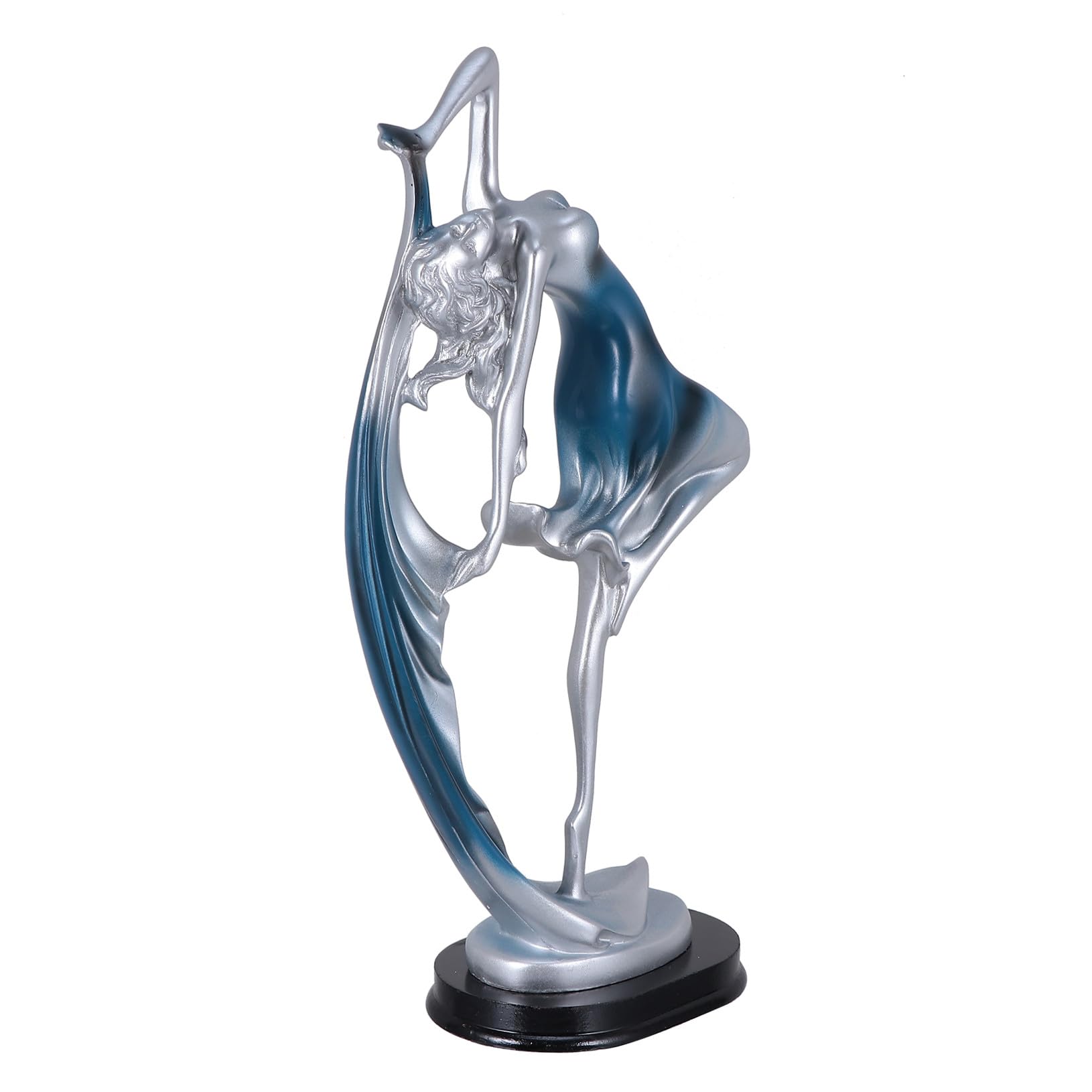 Sculpture danseuse bleue en résine haut de gamme au design moderne et épuré