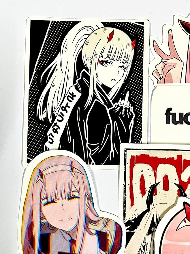 Image of Zero Two Laptop Stickers Pack of 25 Stickers Perfect for Laptops /Mobile /Guitar etc. (Zero Two)