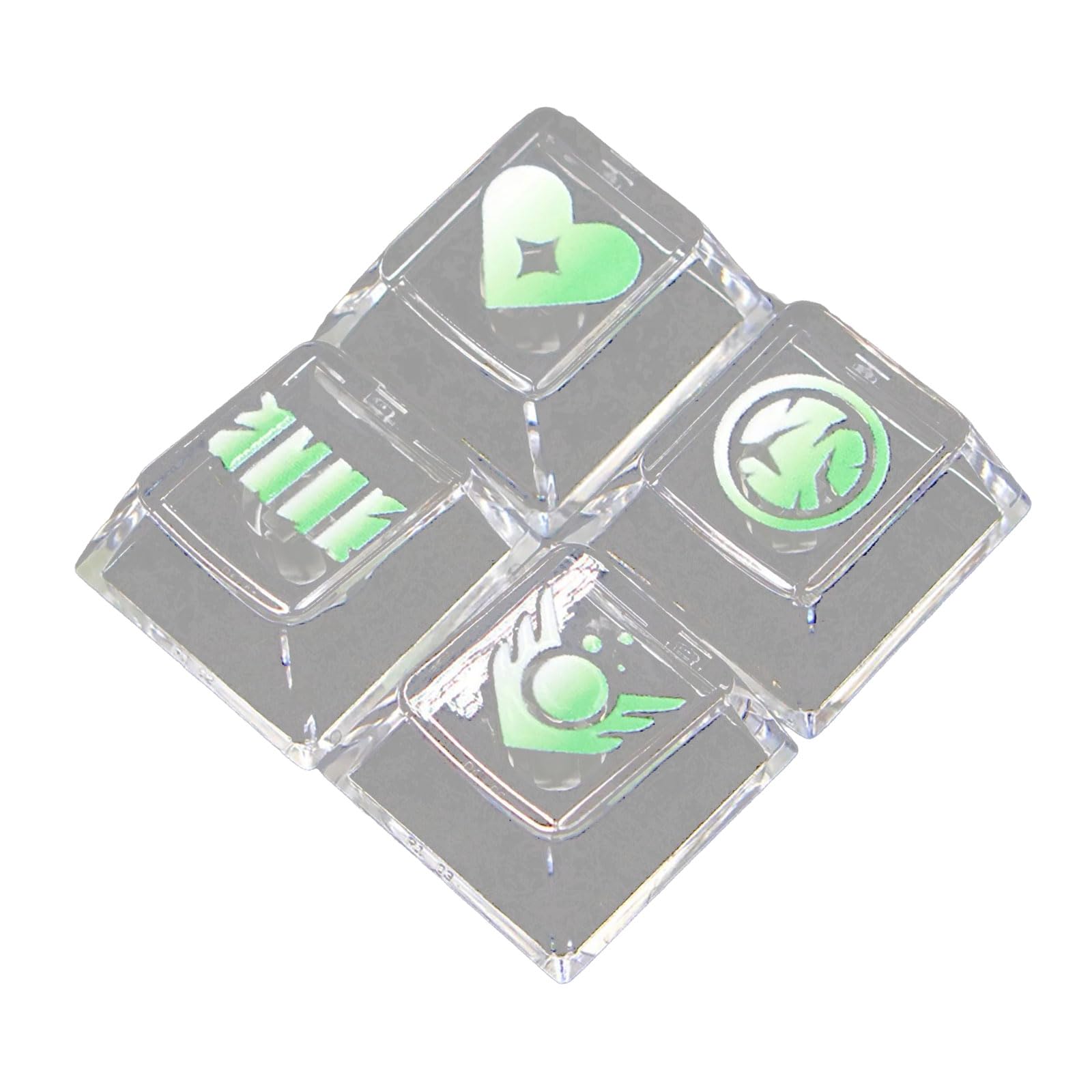 yanwuwa 4pcs Personalization Keycap Wear Resistant Keycaps for Gaming Typing Comfort and Mechanical Keyboards Fit Original Height Translucent Keycaps