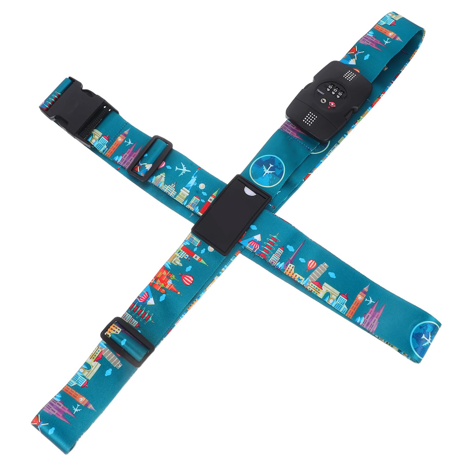Gepäckband mit Zahlenschloss für den TSA Zoll, Polyester Kofferband, verstellbar für Reise und Urlaub