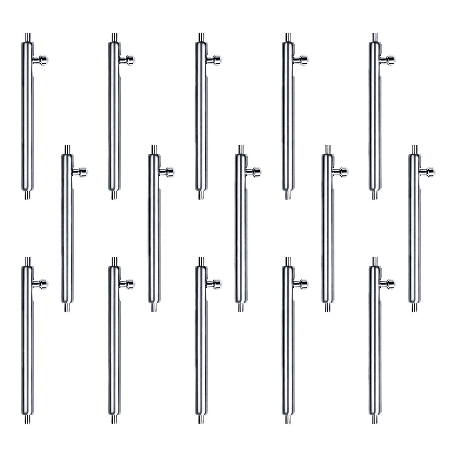 Shurhome 15Pcs Watch Strap Watchband Tubes Pins Repairing Tool Replacement Accessories Watchband Tubes Pins Strap Quick Releasing Spring Rod Stainless Steel