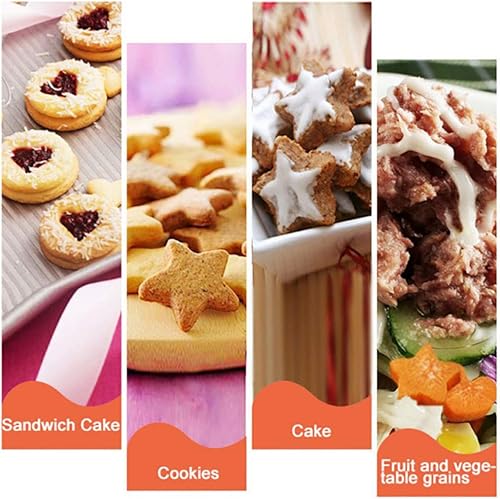 Miniatura 3 de Juego de 3 moldes para cortar verduras y frutas, mini pastel, moldes de acero inoxidable para galletas con mango de madera, cortador de galletas,