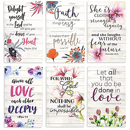 6 Pack Christian Notebooks, Lined Daily Prayer Journals for Women, Faith, Gratitude (5x8 In, 80 Pages each)