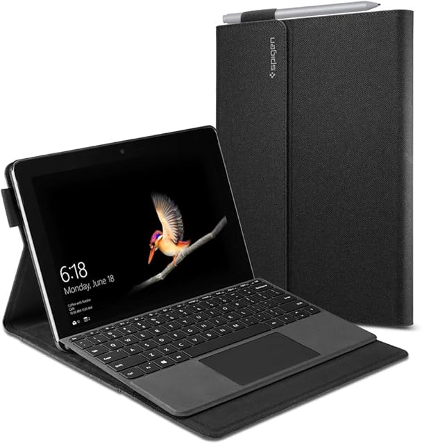 Spigen Stand Folio Designed For Microsoft Surface Go 3 (2021) / Surface Go 2 (2020) / Surface Go (2018) Case - Black