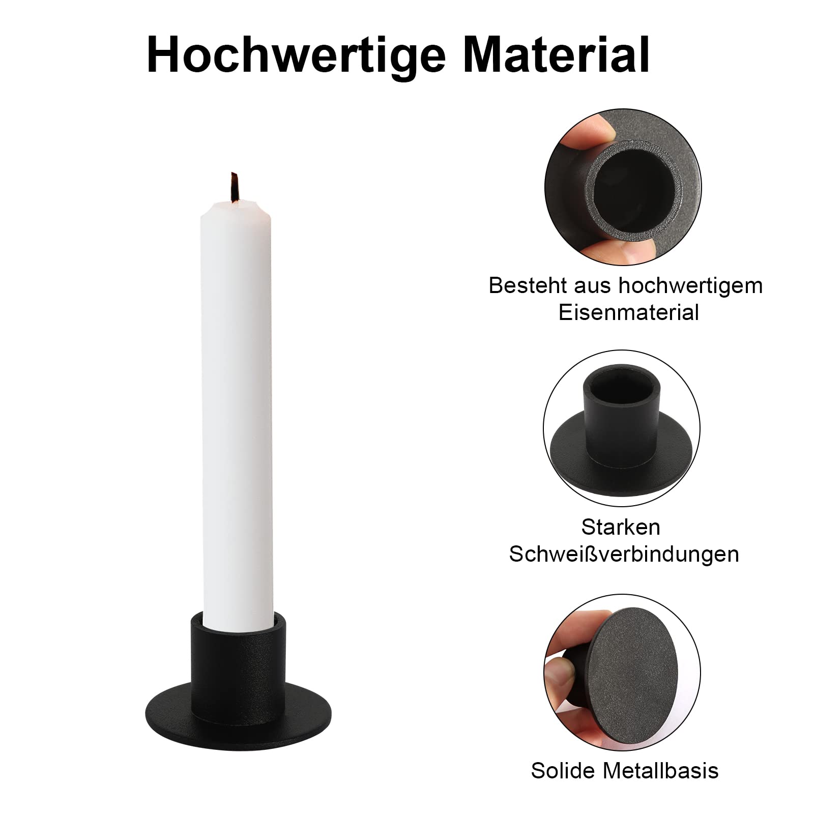 Zasiene Nero Retrò Portacandele Candelieri 4 Pezzi Portacandele In Ferro Battuto Candelabri Candelabro Nero Candeliere Porta Candele Natalizio Per Matrimoni Cene Decorazioni Per Feste