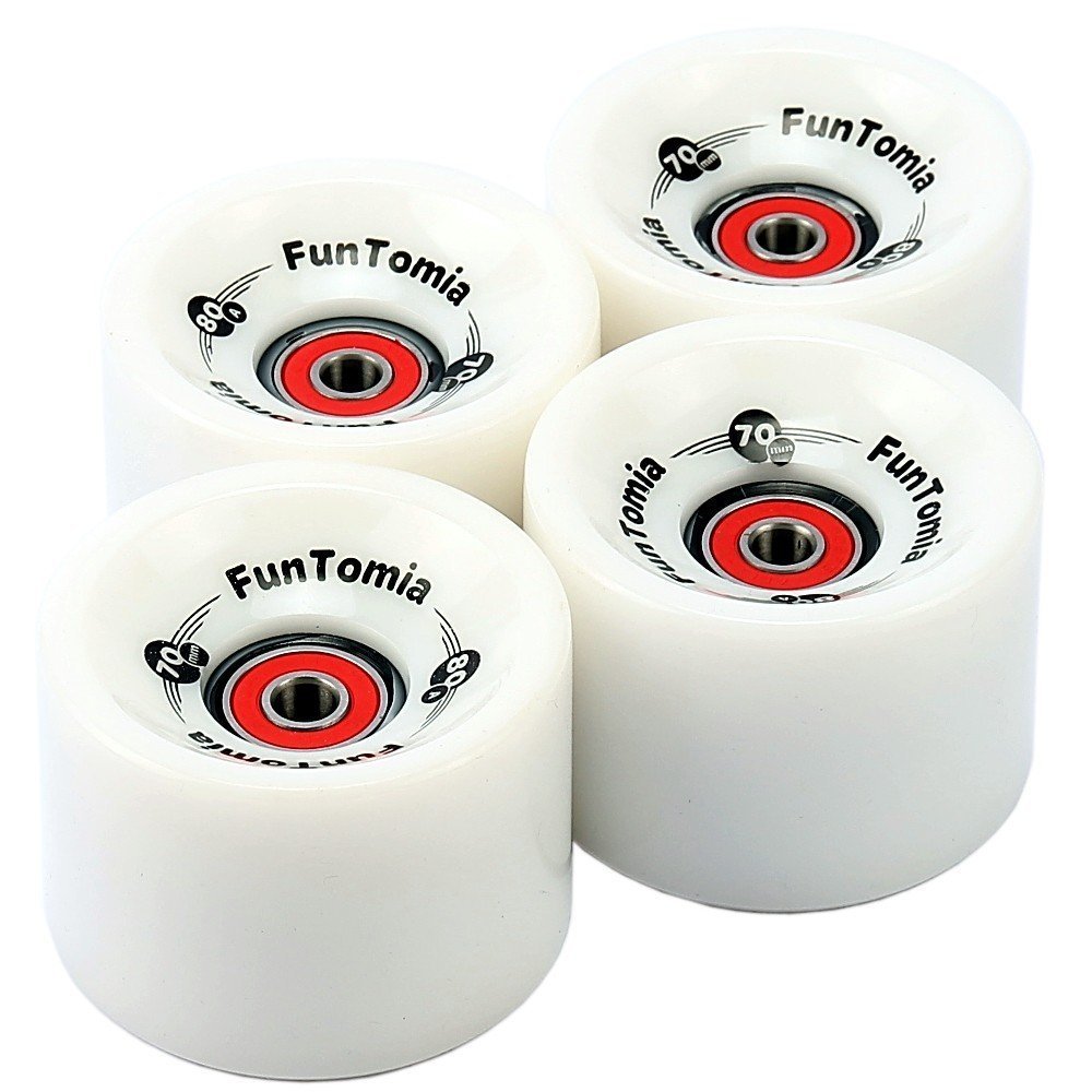 FunToia 4 Stück (LED) Longboard/Skateboard/ini-Board Rollen (Big FunToia 4 Stück (LED) Longboard/Skateboard/ini-Board Rollen (Big