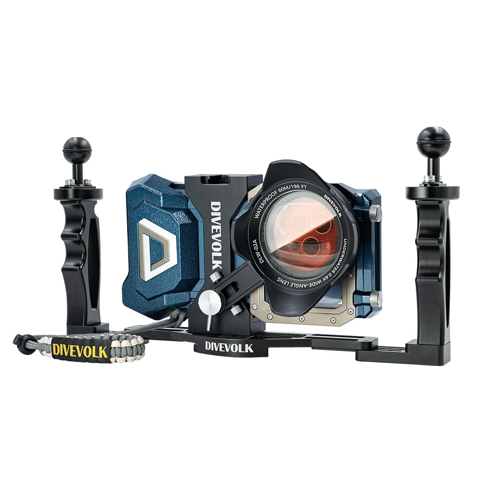 DIVEVOLK SeaTouch 4 MAX Blue Videography Kit for iPhone 12/12 Pro/12 Pro max/13/13 Pro/13 Pro max/14/14 Pro/14 Pro max/15/15Pro
