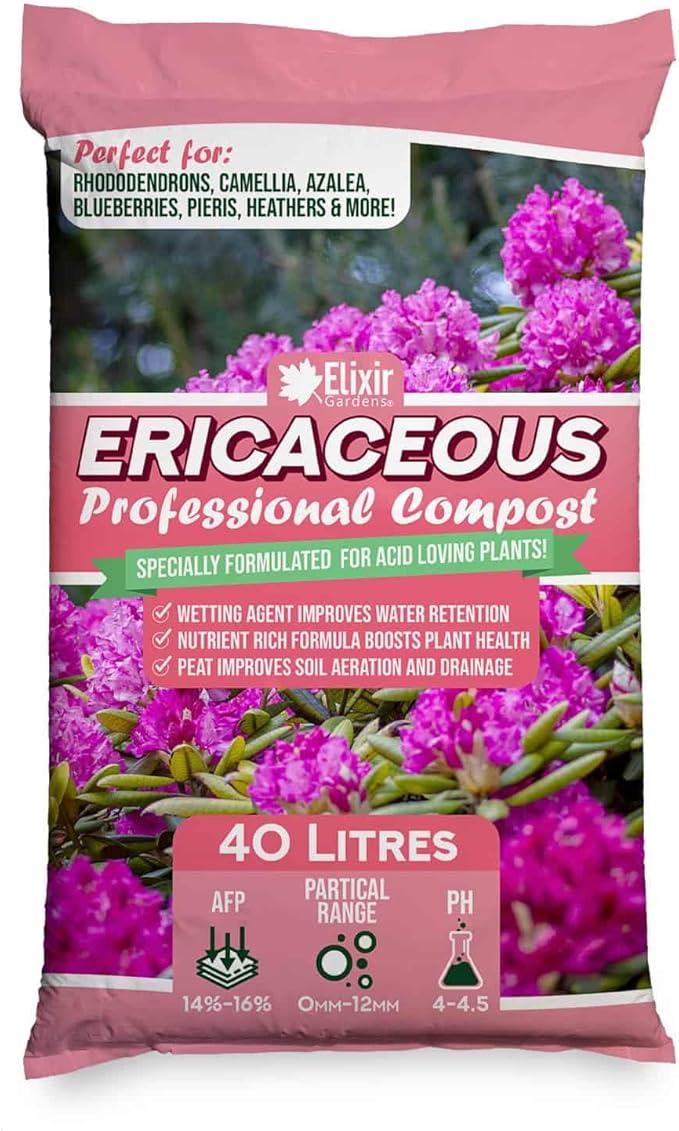 Elixir Gardens Ericaceous Compost Soil for Acidic Plants like Acer