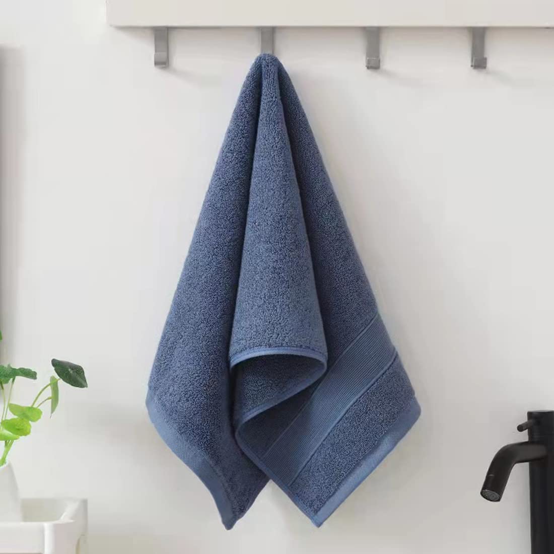 RUIBOLU Hand Towels for Bathroom - Cotton Ultra Soft Highly Absorbent Hand...
