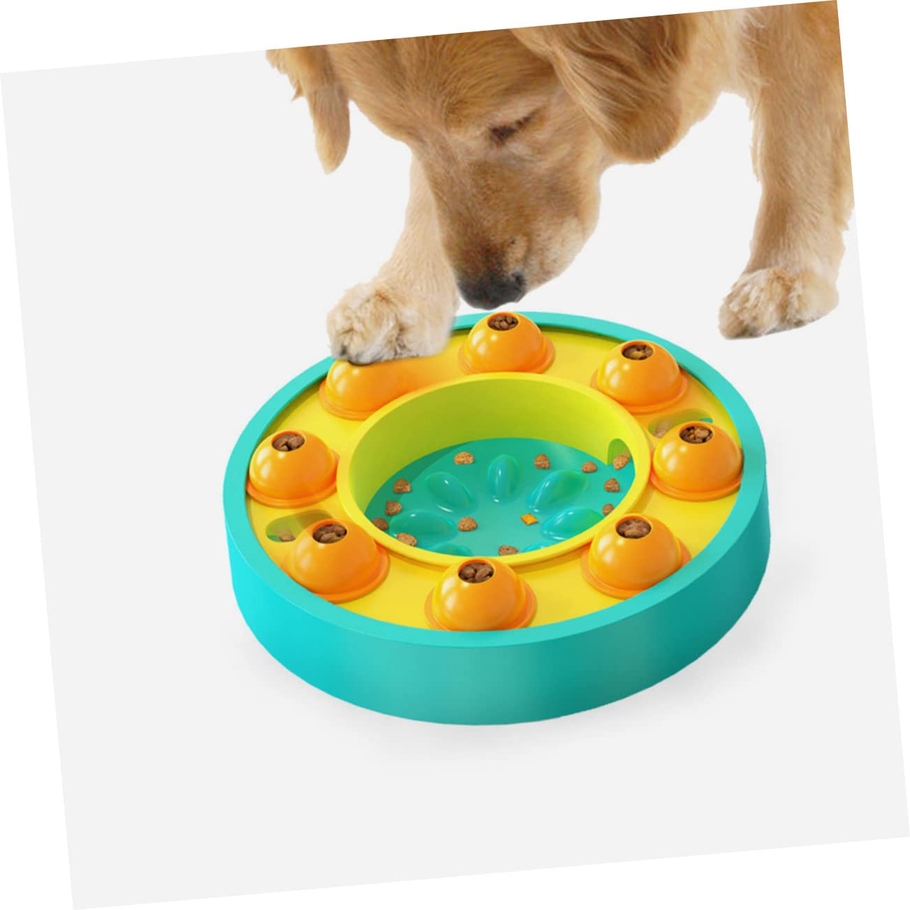 Toyvian pour Chien Mangeoire Interactive Jouet Puzzle pour Animaux De Compagnie Distributeur De Friandises Jeu De Dressage pour Chien