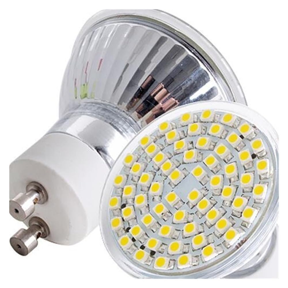 NXCVBNKZJ KJXP Lighting, Pack of 10, LED Spotlight Lamp AC220-240V GU10 60-3528SMD LED Warm White 5W LED Globe Bulbs(Warm White)