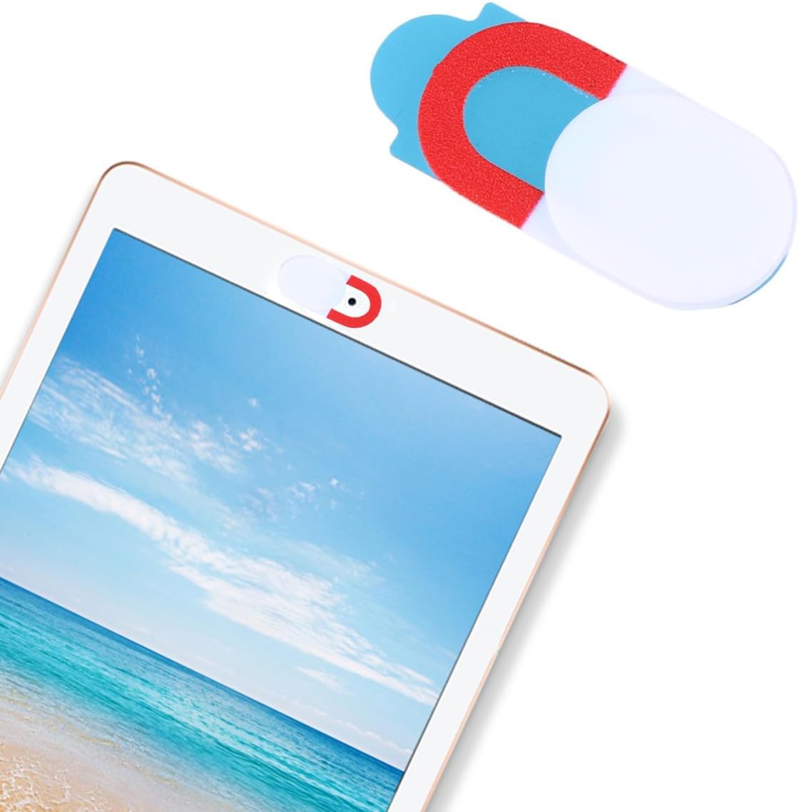6Pcs Oval Webcam Cover Slider White ABS Privacy Protection for Phone Tablet image 5