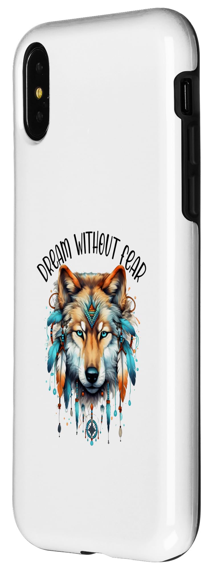 iPhone X/XS Wolf Native American Dreamcatcher Case - Image 2