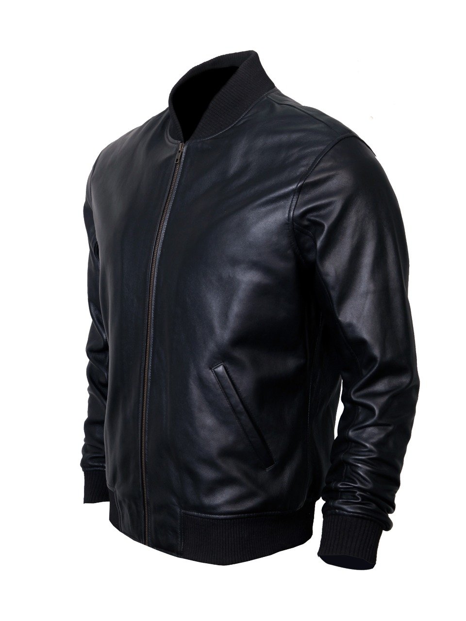 Bomberjacke Herren schwarz echtes Lammfell Lederjacke für Männer Neuheit Style …