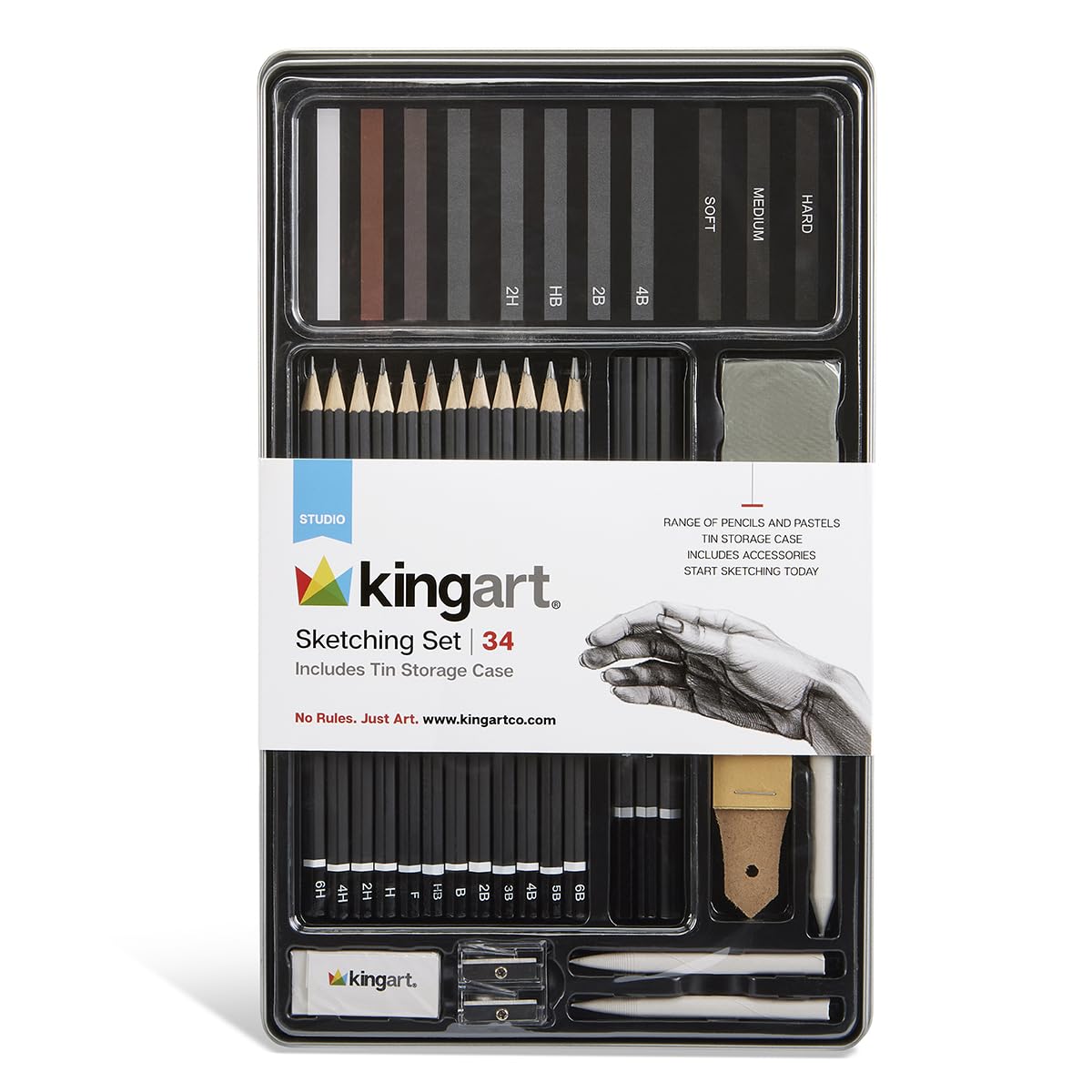 KING OF ARTIST 3点セット Amazon.com: KINGART® Studio Sketching Set, 34 Piece Sketching