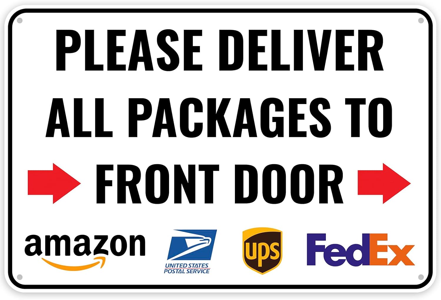 1PC Delivery Sign For Packages Please Deliver All