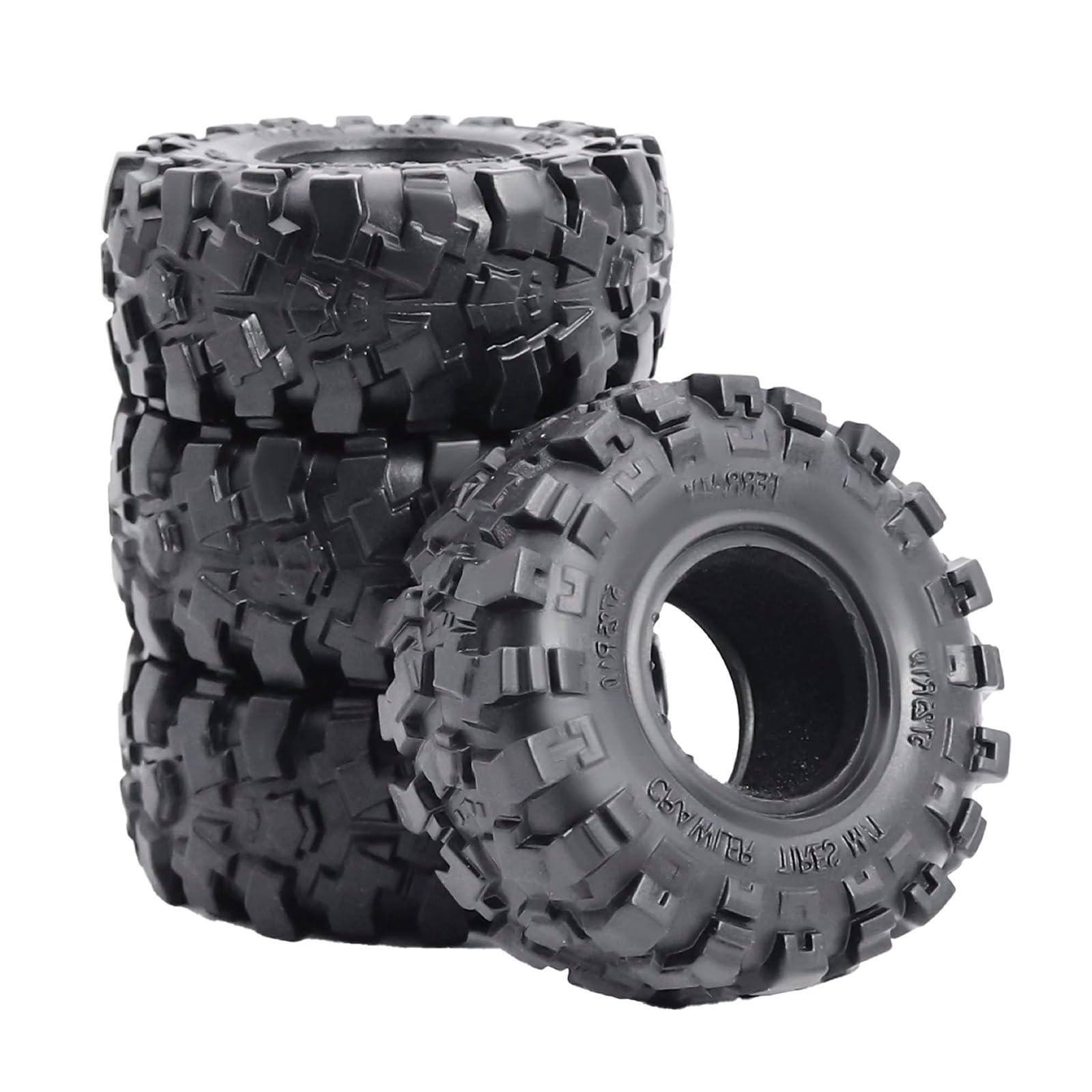 para TRX4M para Axial SCX24 para Bronco para Fcx24 para Terreno 1/18 1/24 RC Mejora Coche Piezas Goma Suave Neumáticos Barro 1,0 Pulgadas 58x24mm RC Reemplazar Accesorios