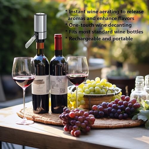 Miniatura 2 de Aireador de vino eléctrico, decantador de vino eléctrico, dispensador de vino, vertedor de vino, accesorios de vino, vertedor de brotes y regalos