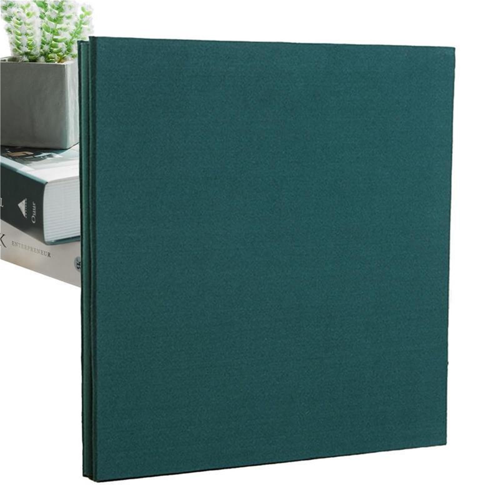 Álbum de fotos 4x6, cubierta lino, álbum, libros imágenes protectores autoadhesivos, multifunción for boda, hogar, Hotel, albergue Para Aniversarios(Green)