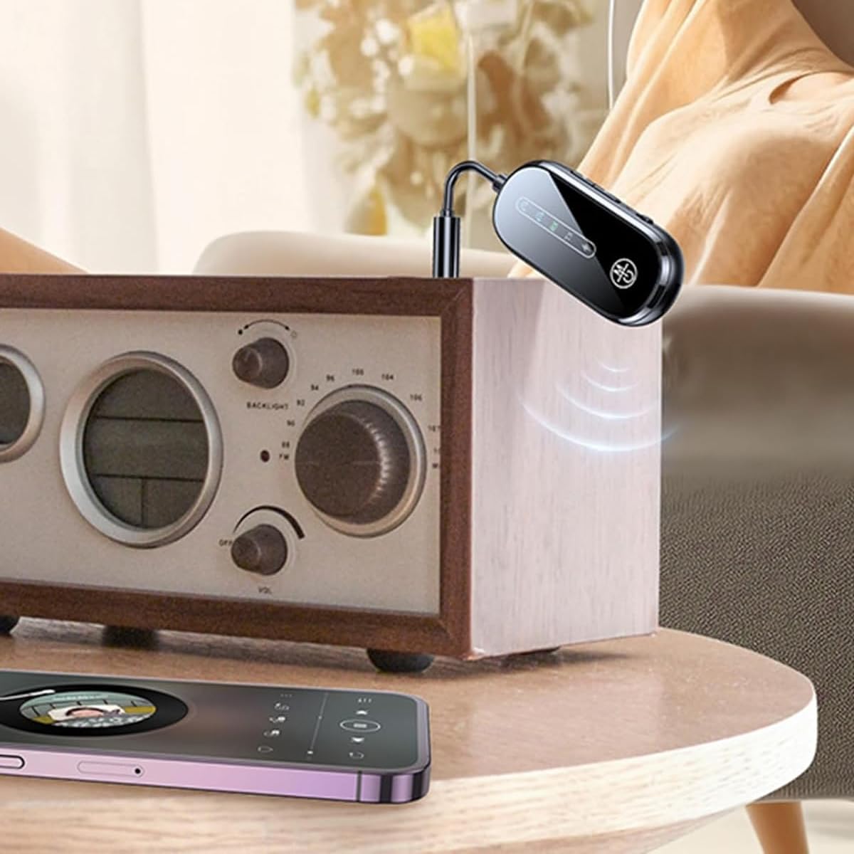 Adattatore Bluetooth per aereo, trasmettitore 2 in 1 Bluetooth wireless per aereo per cuffie TV Dual Link, per PC/auto/palestra/stereo di casa