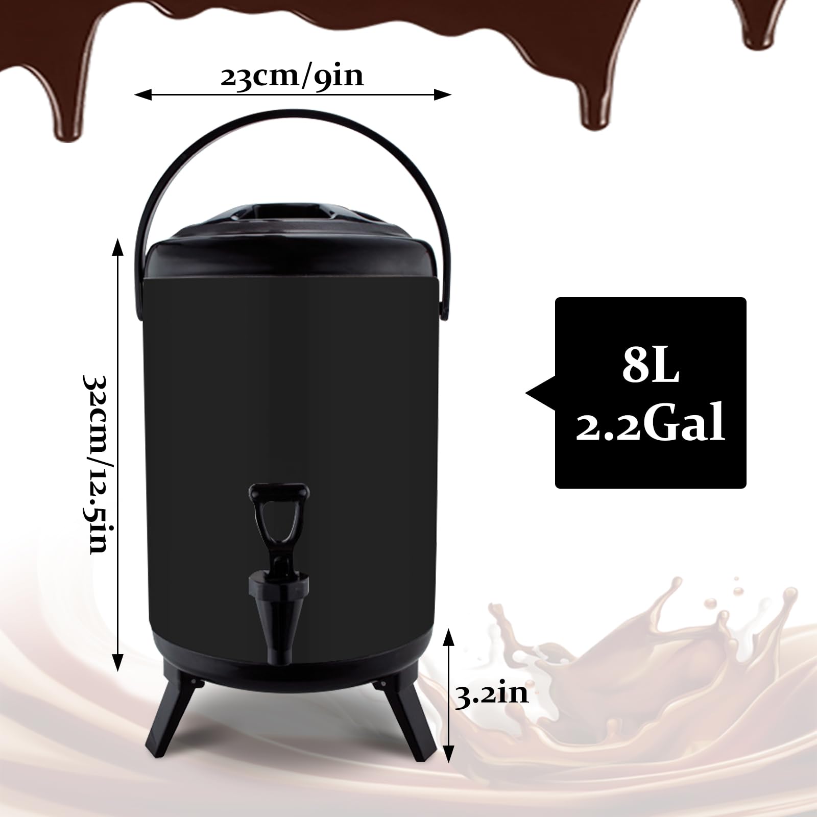 Hot drinks 保温器 2段 Amazon.com | Hot Beverage Dispenser, Stainless Steel
