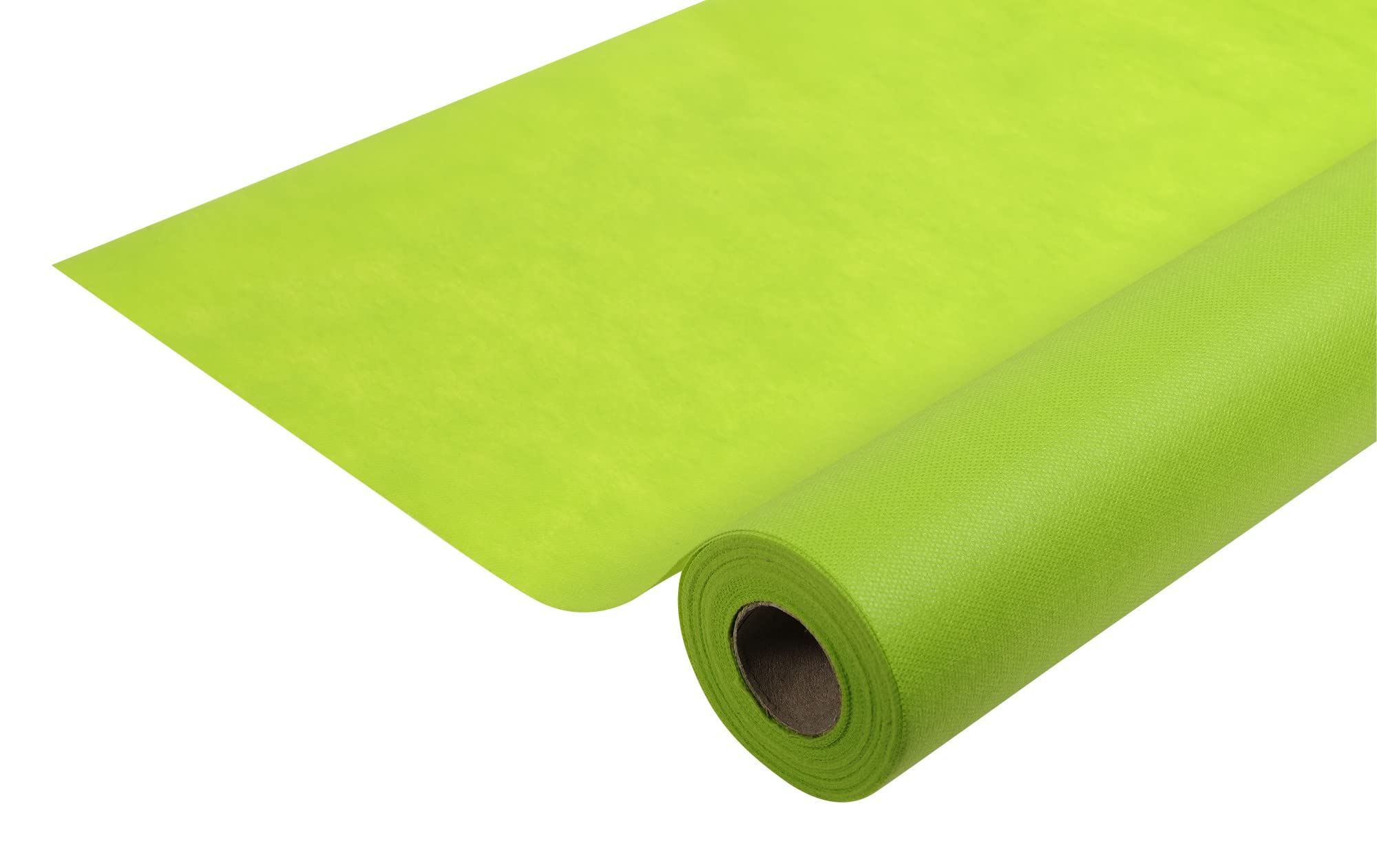 Disposable spun bound nonwoven tablecloth - Roll 10 M long X 1.20 M wide - Tear-proof, water-repellent and wipe able material - Kiwi Green