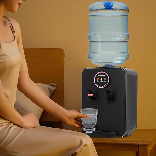 Miniatura 2 de Dispensador de enfriador de agua de carga superior, dispensador de agua fría y caliente, dispensador de enfriador de agua de encimera de 5 galones,