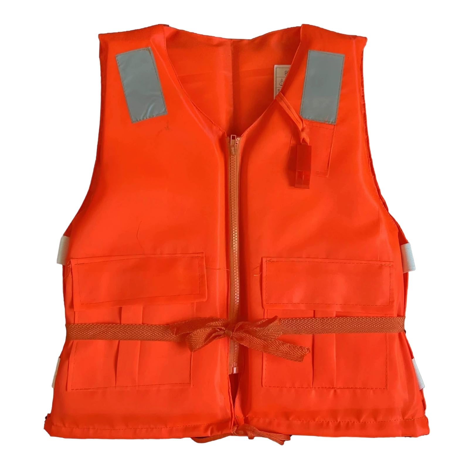 High Buoyancy Marine Life Vest Jacket for Adult Fishing Work and Swimwear Cover Up Gear (UK, Alpha, One Size, Regular, Regular, Orange2)