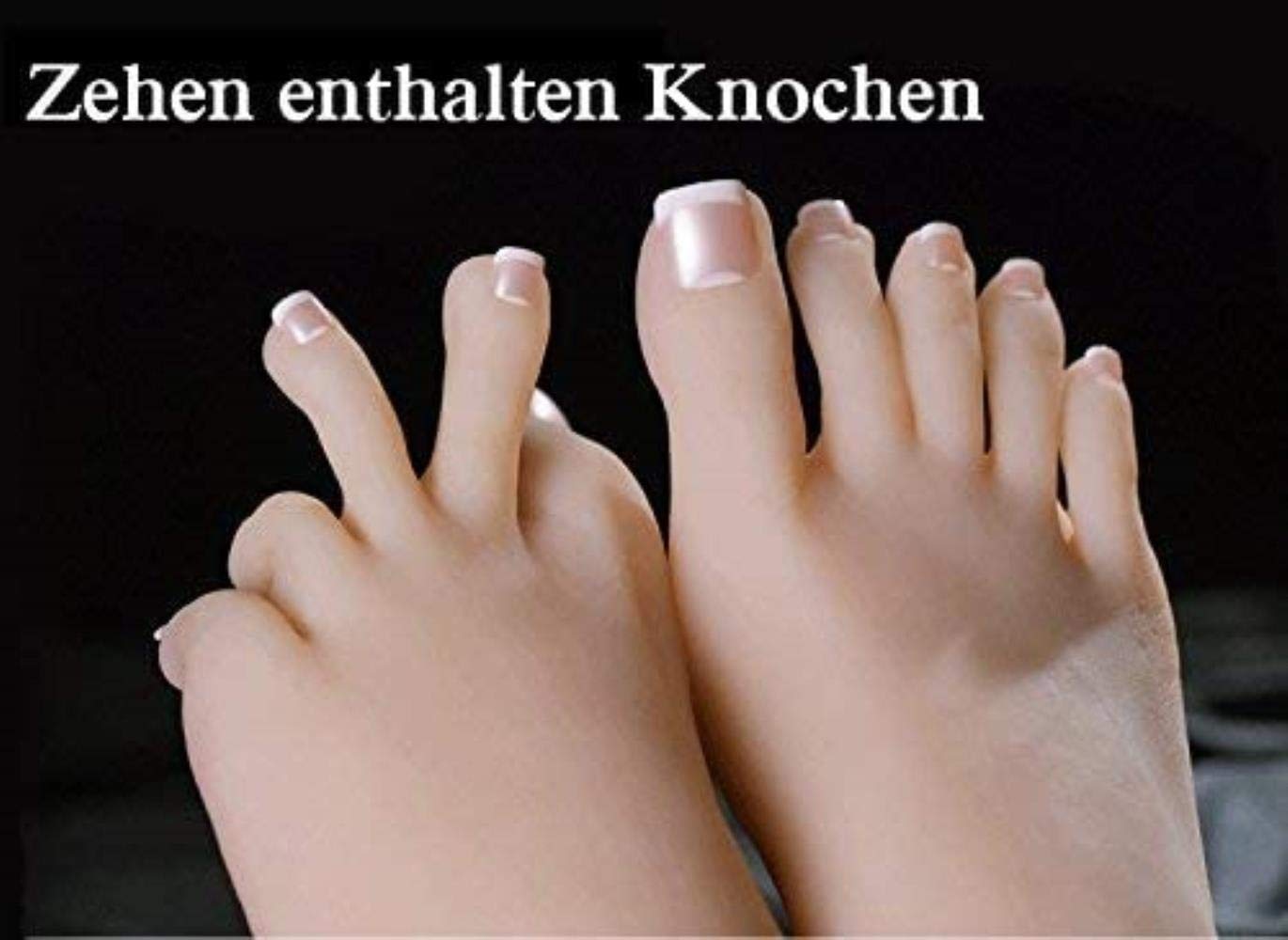 Silikon-Fußschaufensterpuppe in Lebensgröße für Männer, Modell für Pediküre, Kunst, Skizze, Unterricht, Fotografie, Requisitenspielzeug (EIN Paar Fuß)