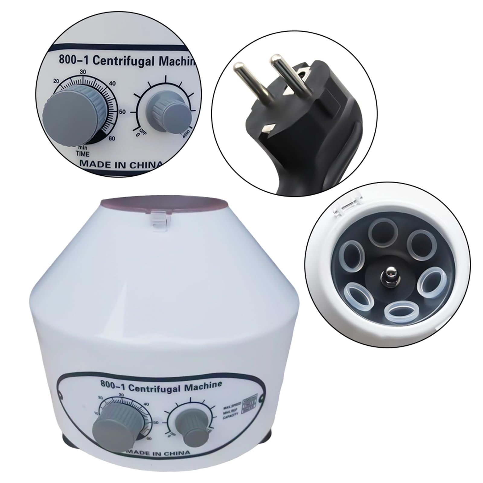 Centrífuga Eléctrica, Centrífuga De Mesa Laboratorio 4000u/Min 20ml*6 Temporización Centrífuga De Laboratorio 0~60min Centrífuga Eléctrica De Laboratorio Para Análisis De Suero, Plasma E
