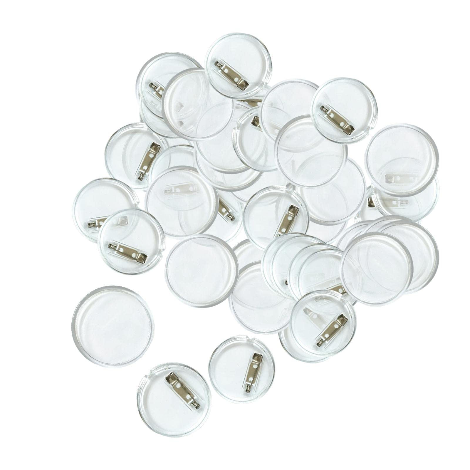 100 Acryl Anstecknadeln, Kinder Anstecknadeln Aus für Schulprojekte Und Bastelbedarf, 37mm