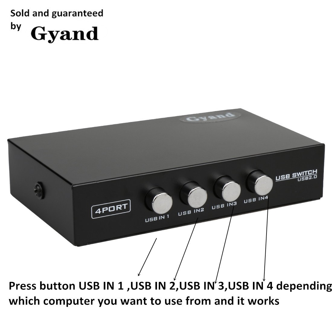 Premium USB2.0 True Automatic Sharing Switch 2 Computers shares 1 USB