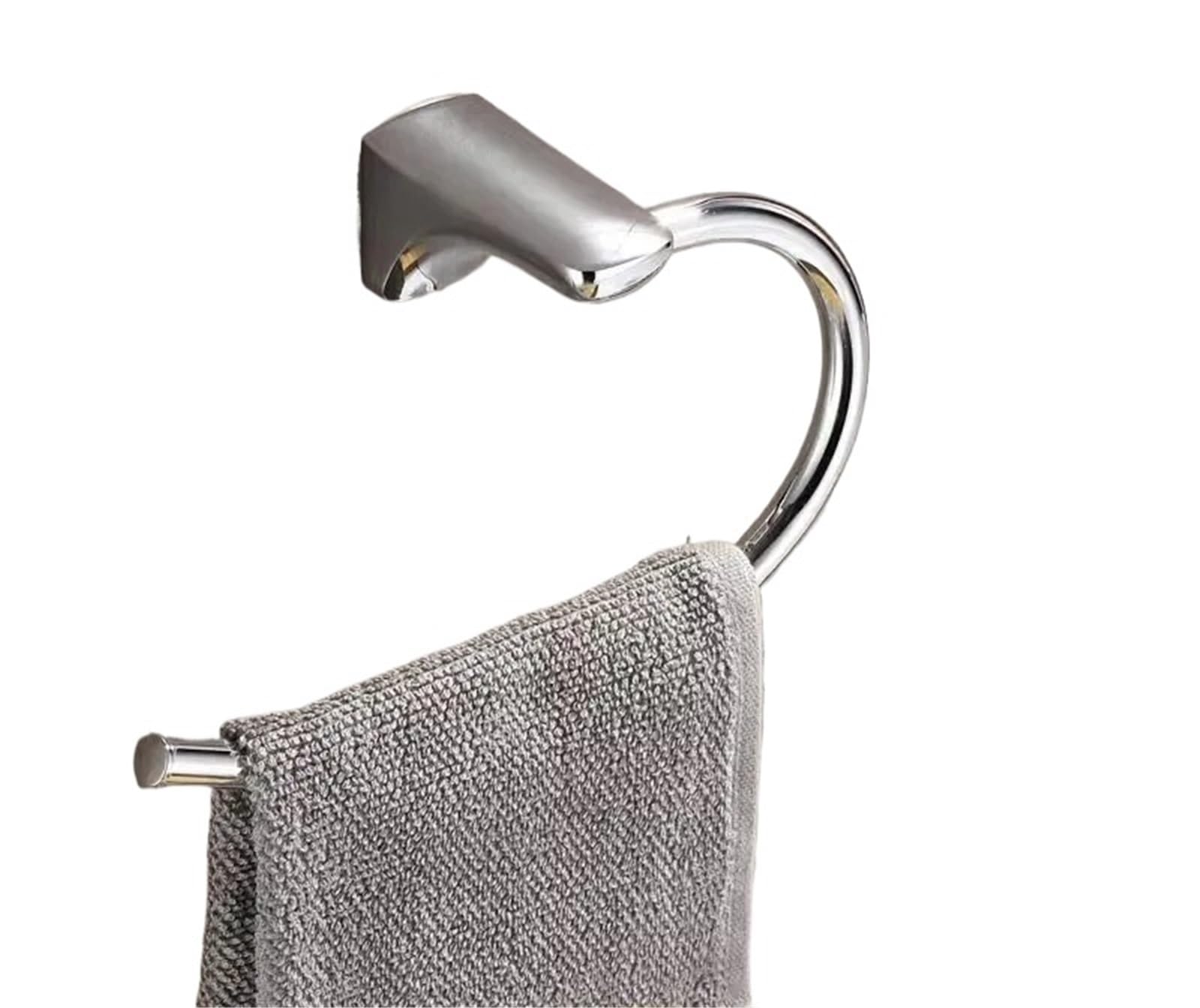 Bathroom towel rail Gold Towel Hanger Wall Mounted Black Rack Bathroom Brass Gray Bar Rail Chrome Holder(Chrome)