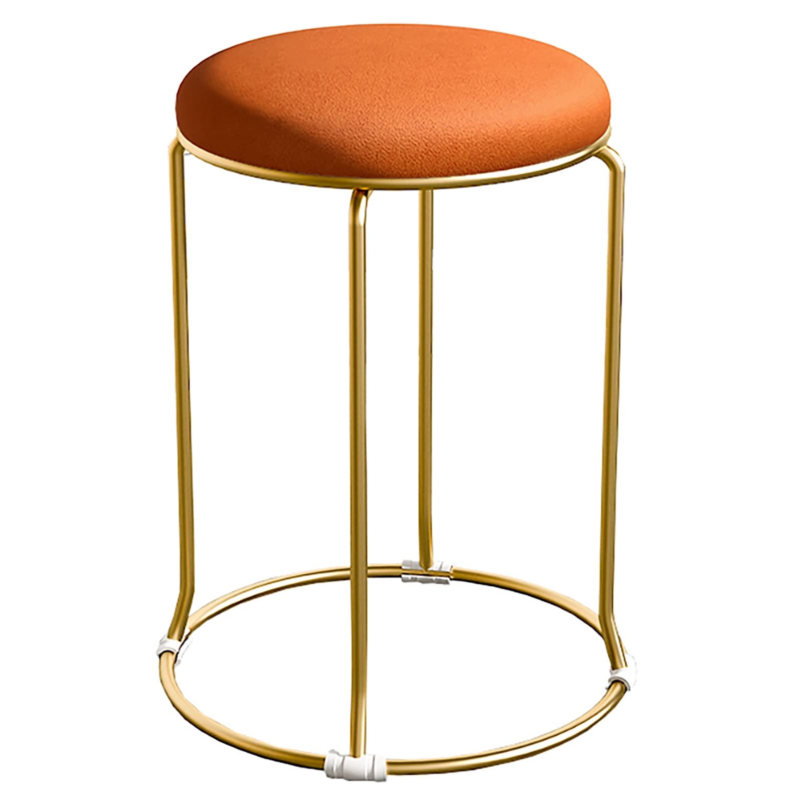 Tabourets de repos en métal orange stables et silencieux pour restaurant