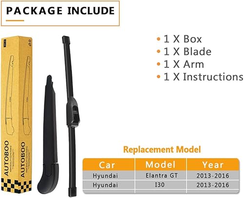 Miniatura 6 de Reemplazo del brazo de la cuchilla del limpiaparabrisas trasero de calidad OEM para Hyundai I30 Elantra Gt 2012 2013 2014 2015 2016 2017 - OEM de